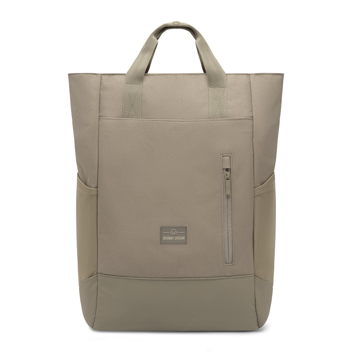 Beige Wickeltasche 'Blair' von Johnny Urban mit kurzem Griff, Fronttasche und seitlichen Innentaschen