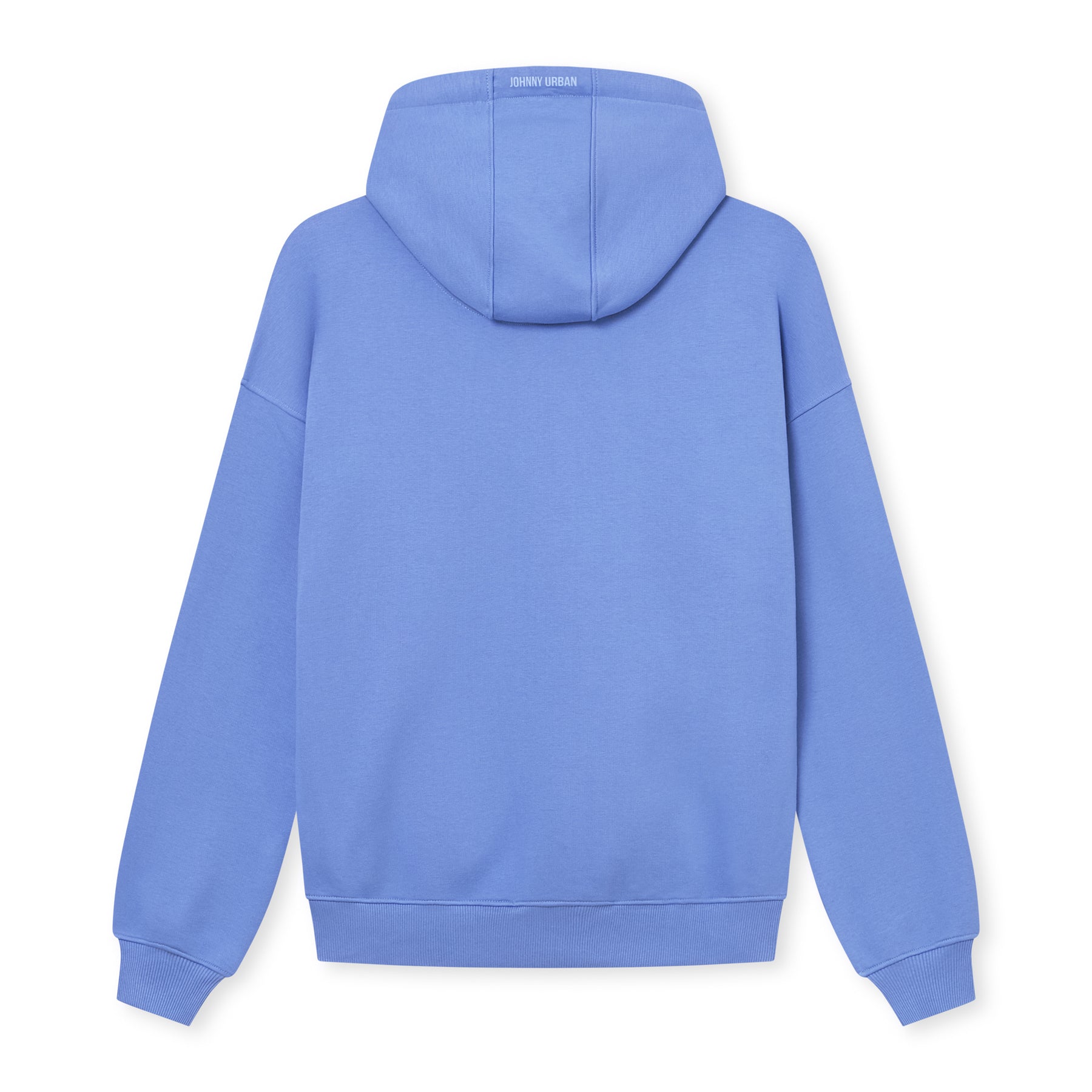Oversized Zip Hoodie 'Caleb' von Johnny Urban in Blau-Lila mit Kapuze und gerippten Bündchen