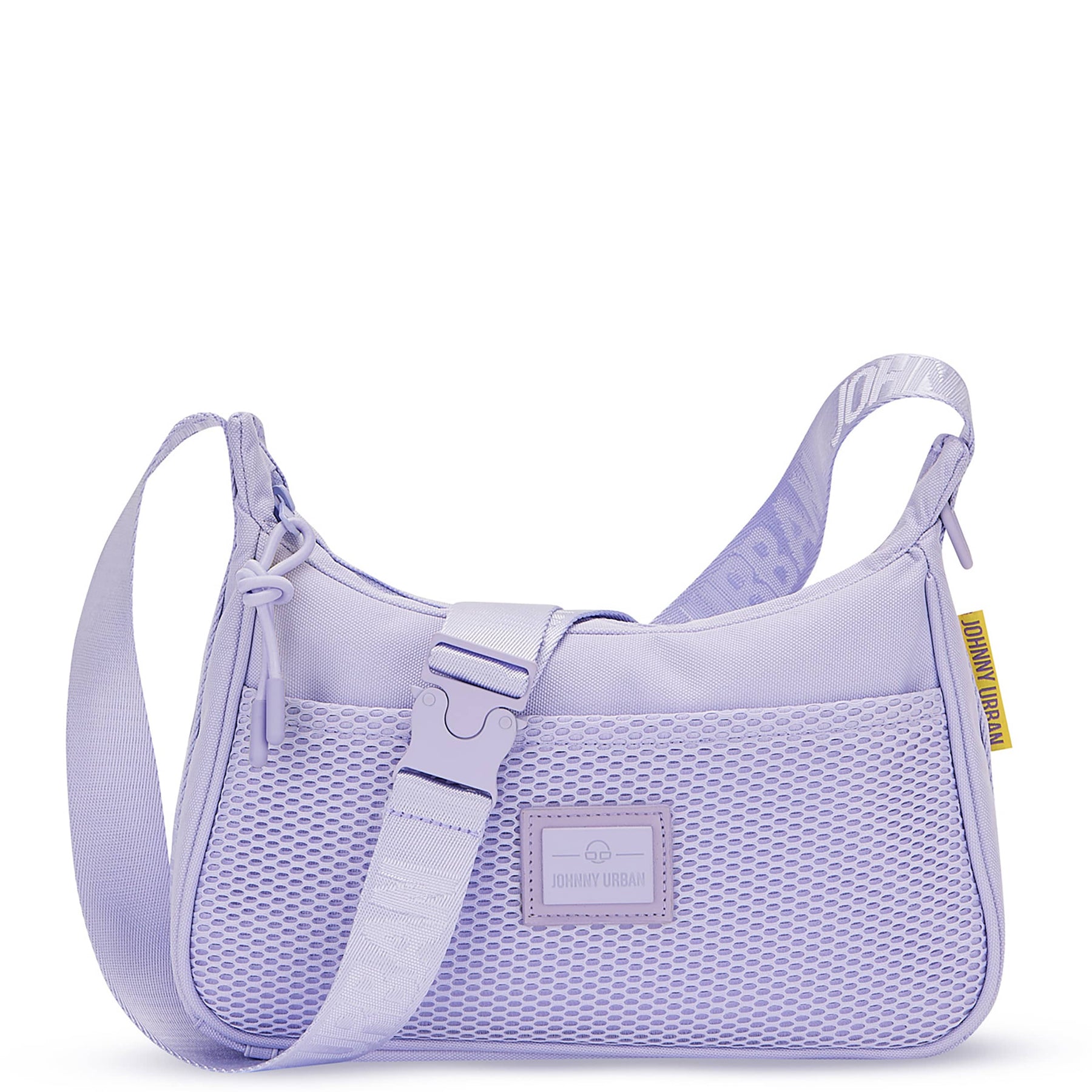 Handtasche 'Maddy' von Johnny Urban in lila mit Mesh-Fronttasche und verstellbarem Schulterriemen