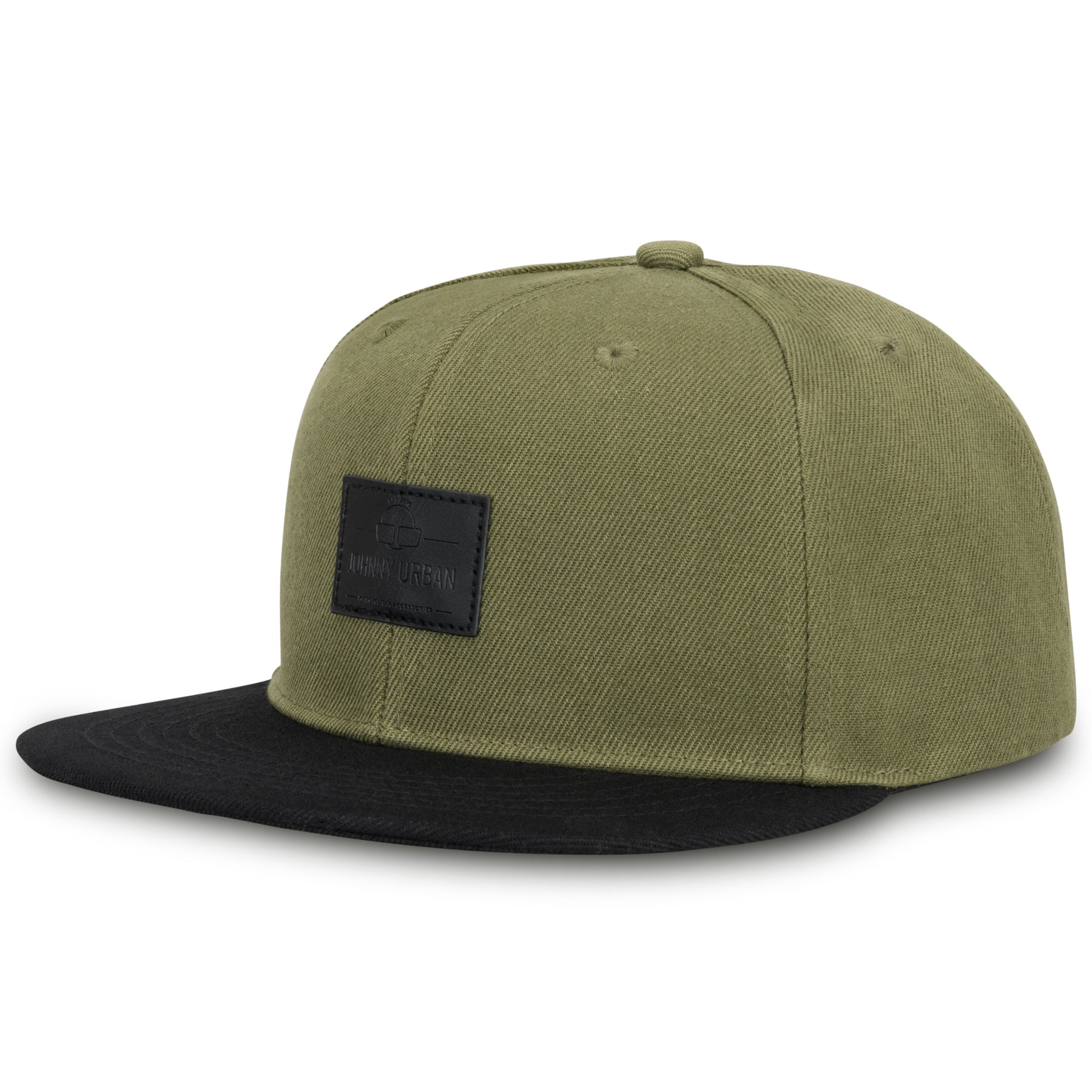 Baseball-Cap 'Dean' von Johnny Urban in Olivgrün mit schwarzem Schirm und schwarzem Marken-Label