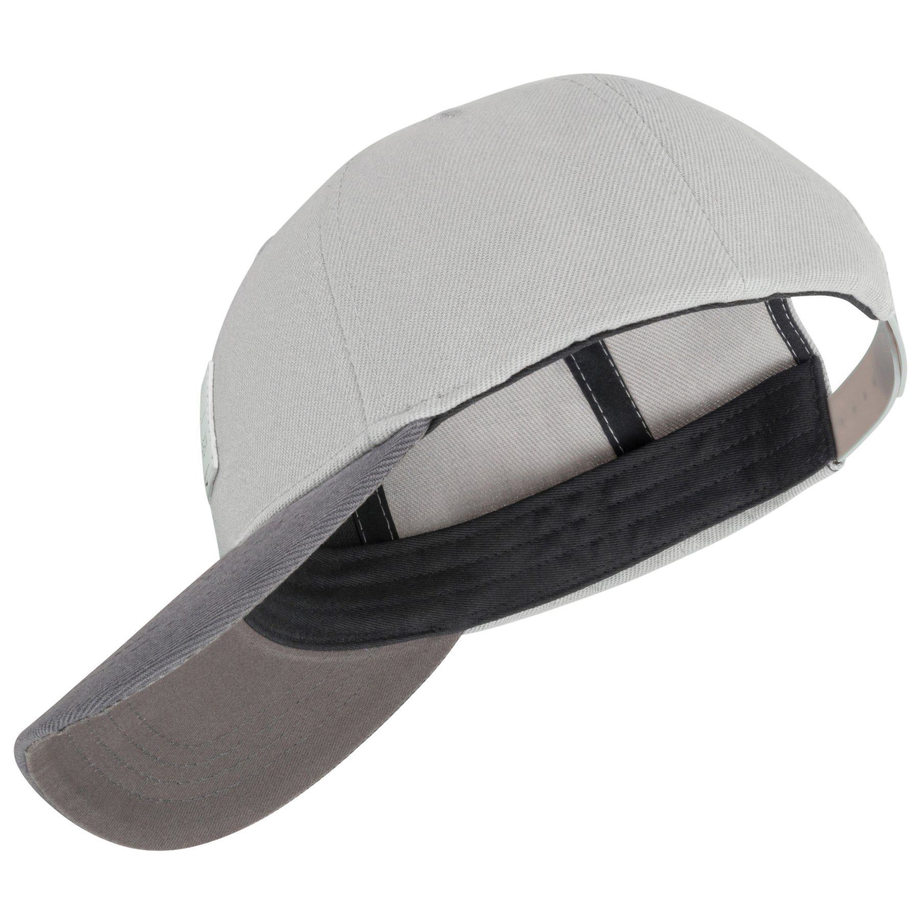 Baseball-Cap 'Dean' mit gebogenem Schirm in grau und verstellbarem Verschluss hinten