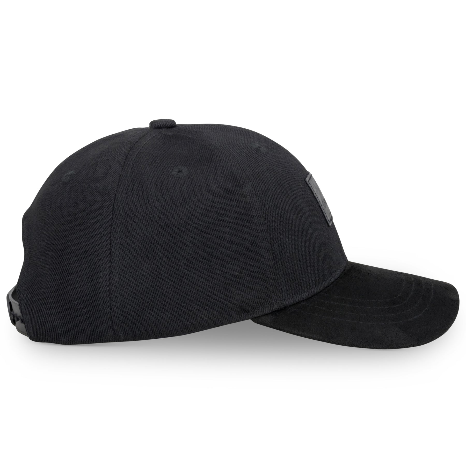 Schwarze Baseballcap 'Dean' mit gebogenem Schirm und verstellbarem Verschluss