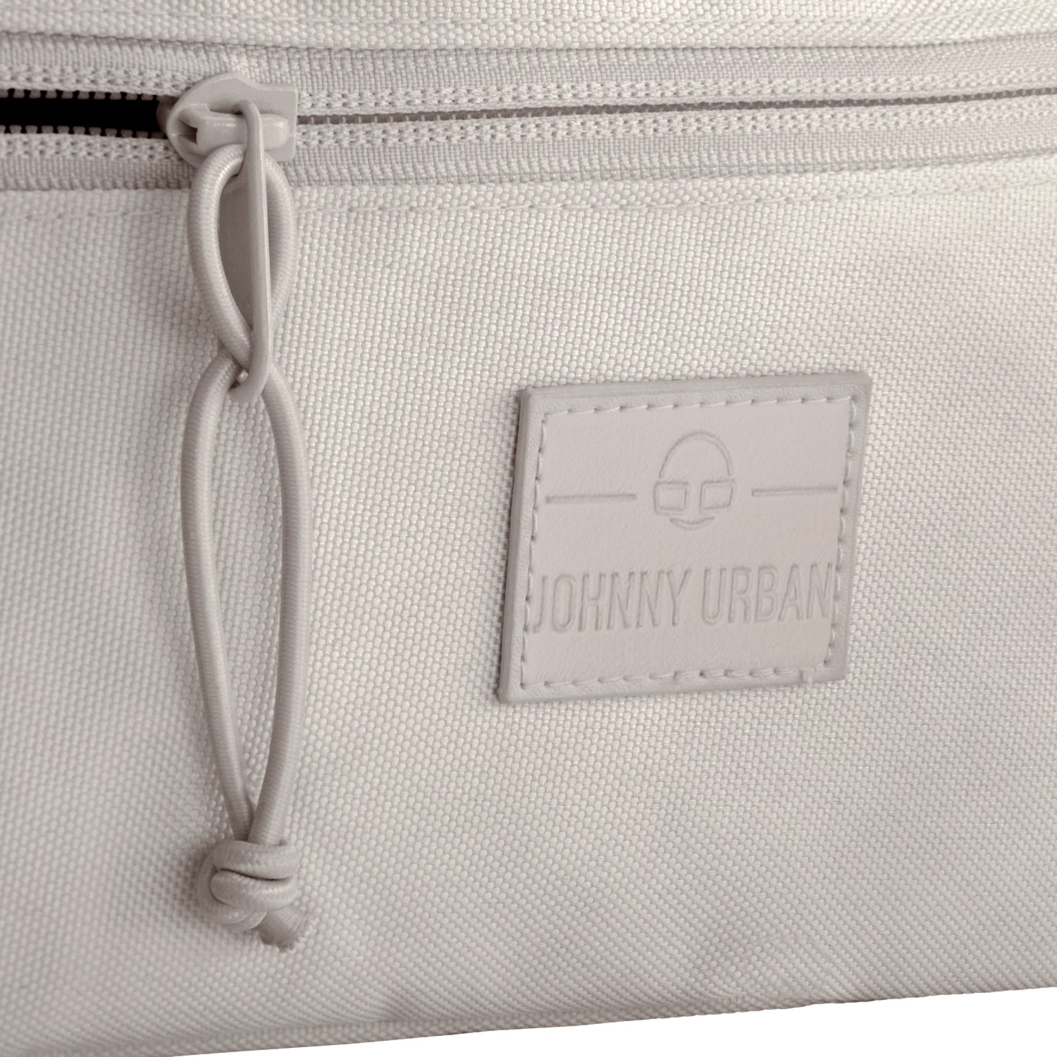 Beige Bauchtasche 'Erik Small' von Johnny Urban mit Reißverschluss und Logoemblem aus Stoff