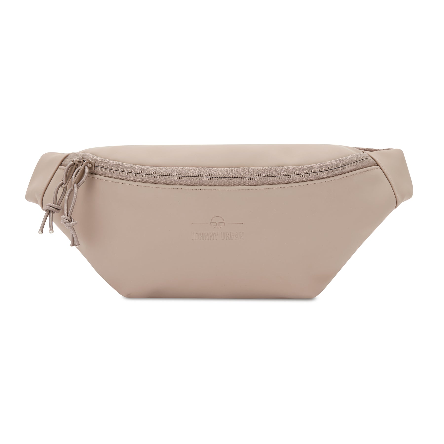 Beige Bauchtasche 'Riley' von Johnny Urban mit Reißverschluss und Logo geprägt