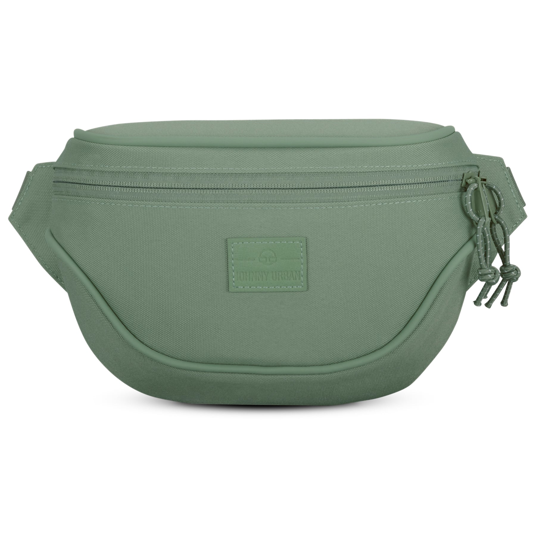 Grüne Bauchtasche 'Ben' von Johnny Urban mit Reißverschlüssen und Logo vorne