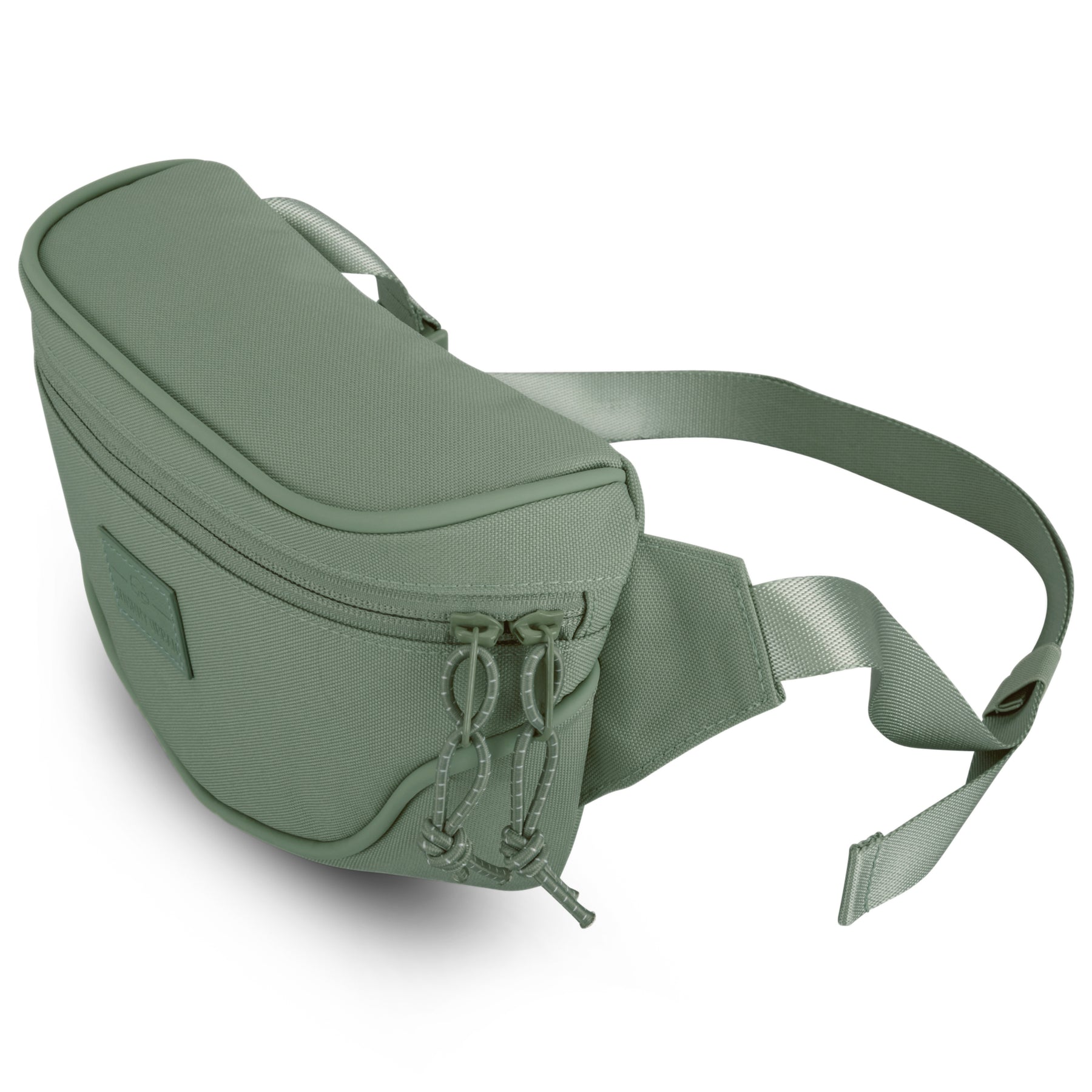 Nachhaltige grüne Bauchtasche 'Ben' von Johnny Urban mit Reißverschluss und verstellbarem Gürtel