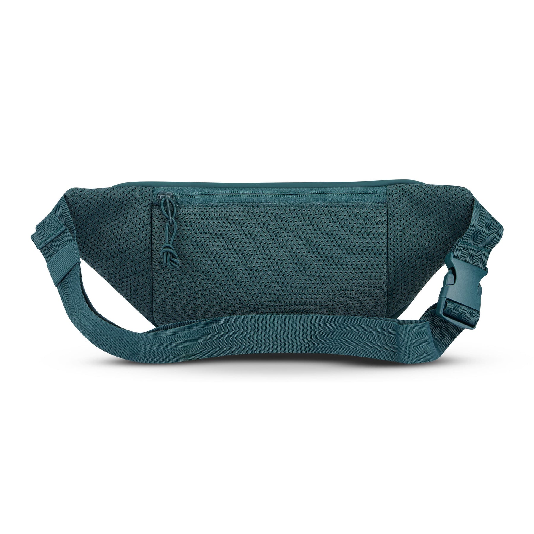 Petrolfarbene Bauchtasche 'Riley' mit perforiertem Material und verstellbarem Gurt