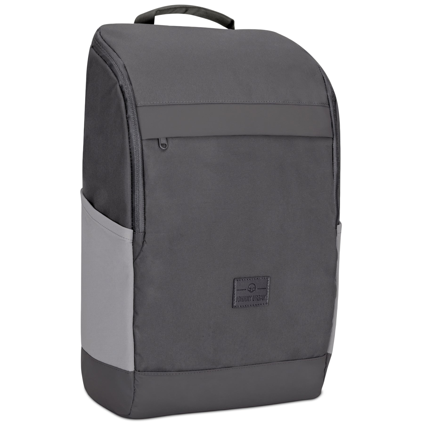 Grauer Business-Rucksack 'Jasper' von Johnny Urban mit seitlichen Taschen und Tragegriff