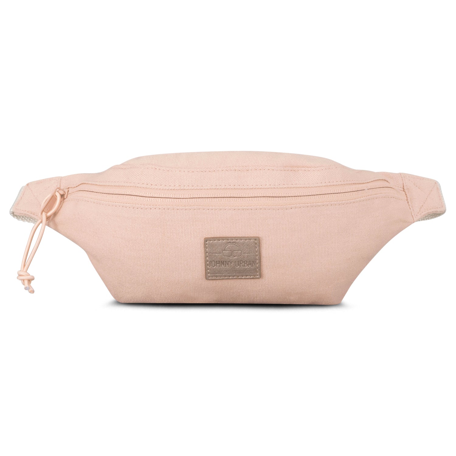 Rosa Canvas-Bauchtasche 'Toni' von Johnny Urban mit Reißverschluss und Logo-Patch