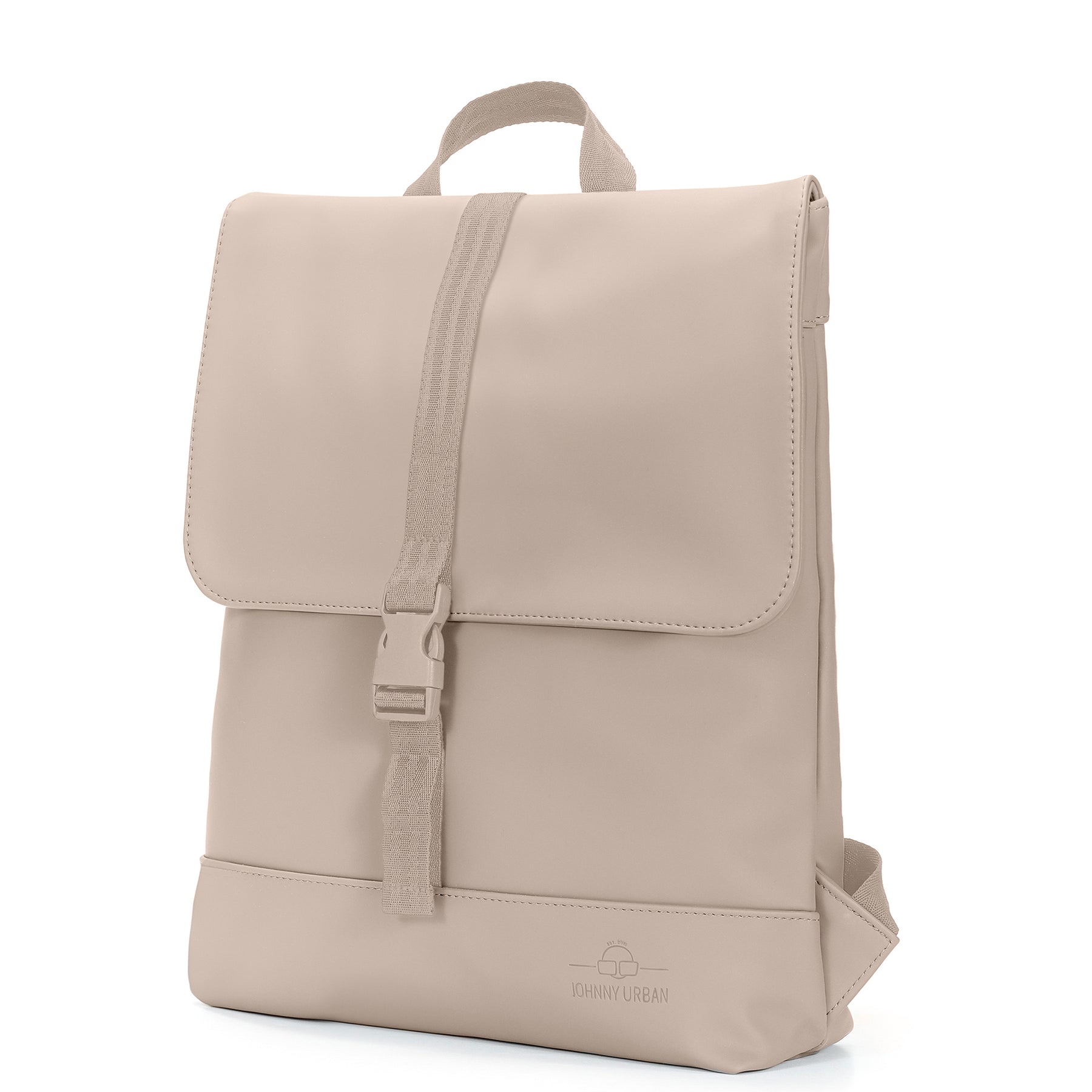 Beiger Damenrucksack 'Ruby' von Johnny Urban mit Klappe und Schnallenverschluss