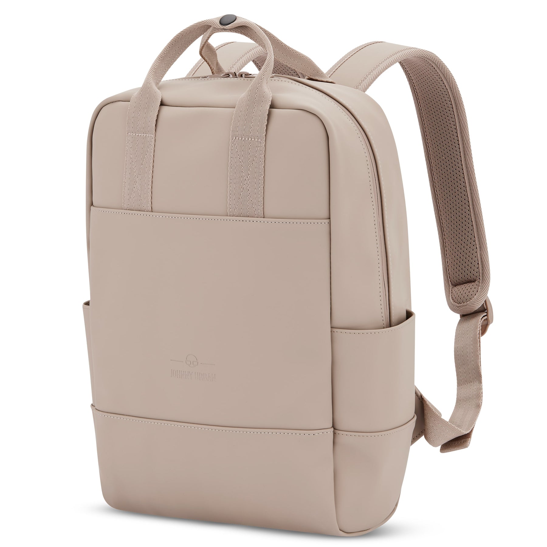Beiger Damenrucksack 'Hailey' von Johnny Urban mit zwei Tragehenkeln und verstellbaren, gepolsterten Schulterriemen