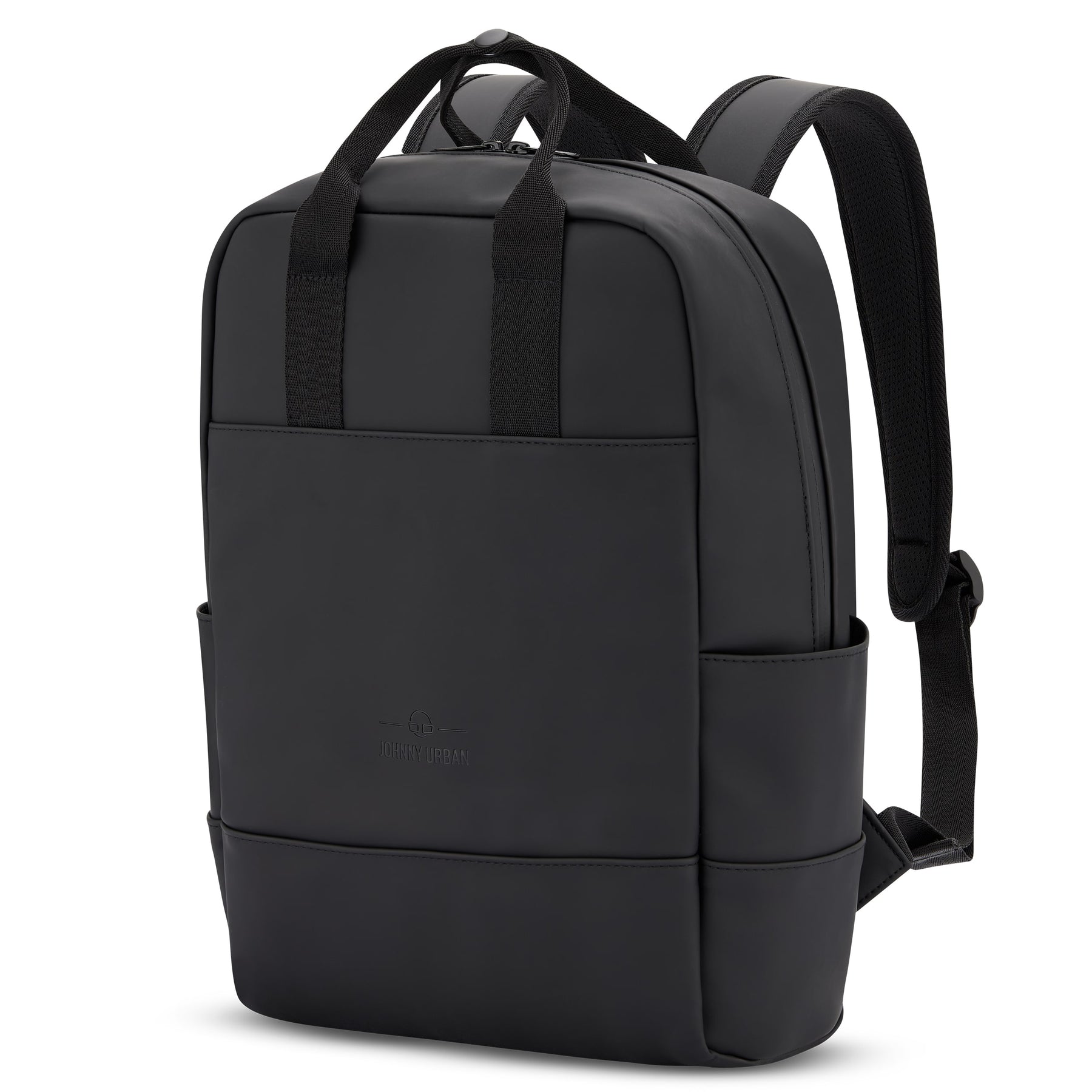 Schwarzer Damenrucksack 'Hailey' von Johnny Urban mit zwei Tragegriffen und gepolsterten Schulterriemen