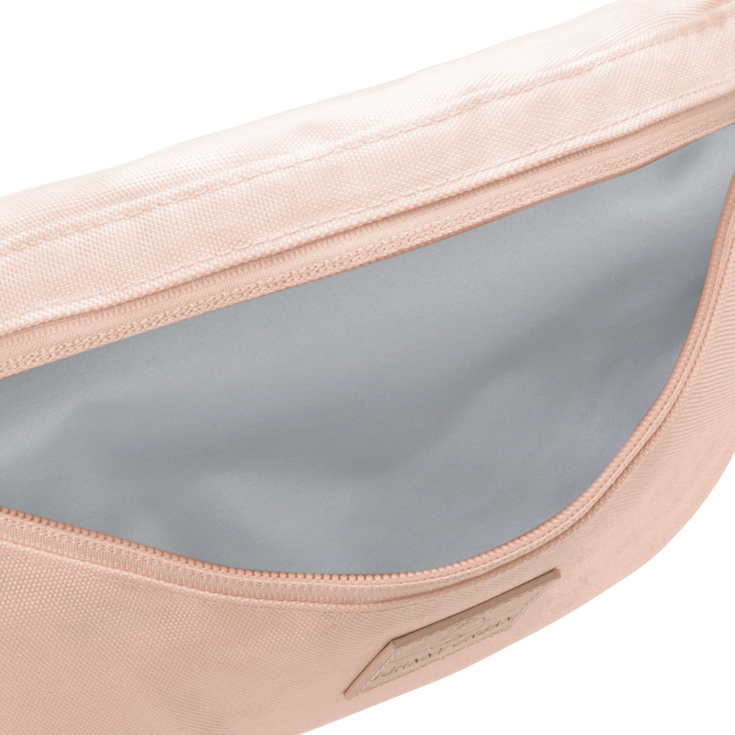 Bauchtasche 'Erik Small' von Johnny Urban in hellem Rosa mit offenem Hauptfach und grauem Innenfutter