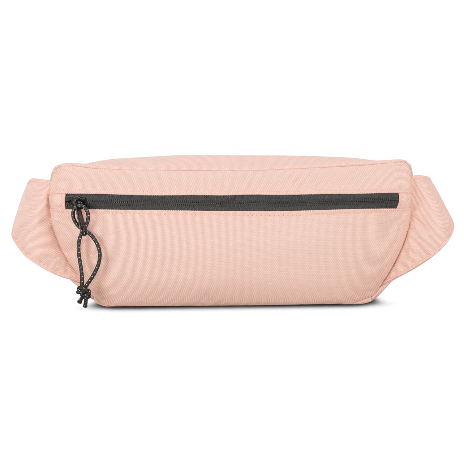 Bauchtasche 'Tom' in Rosé mit schwarzem Frontreißverschluss und Kordelanhänger