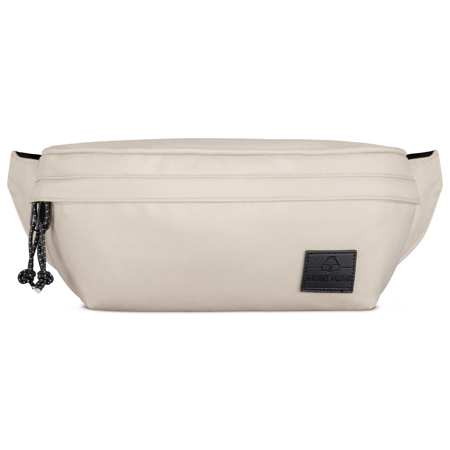 Beige Bauchtasche 'Tom' mit zwei Reißverschlüssen und schwarzem Johnny Urban Logo