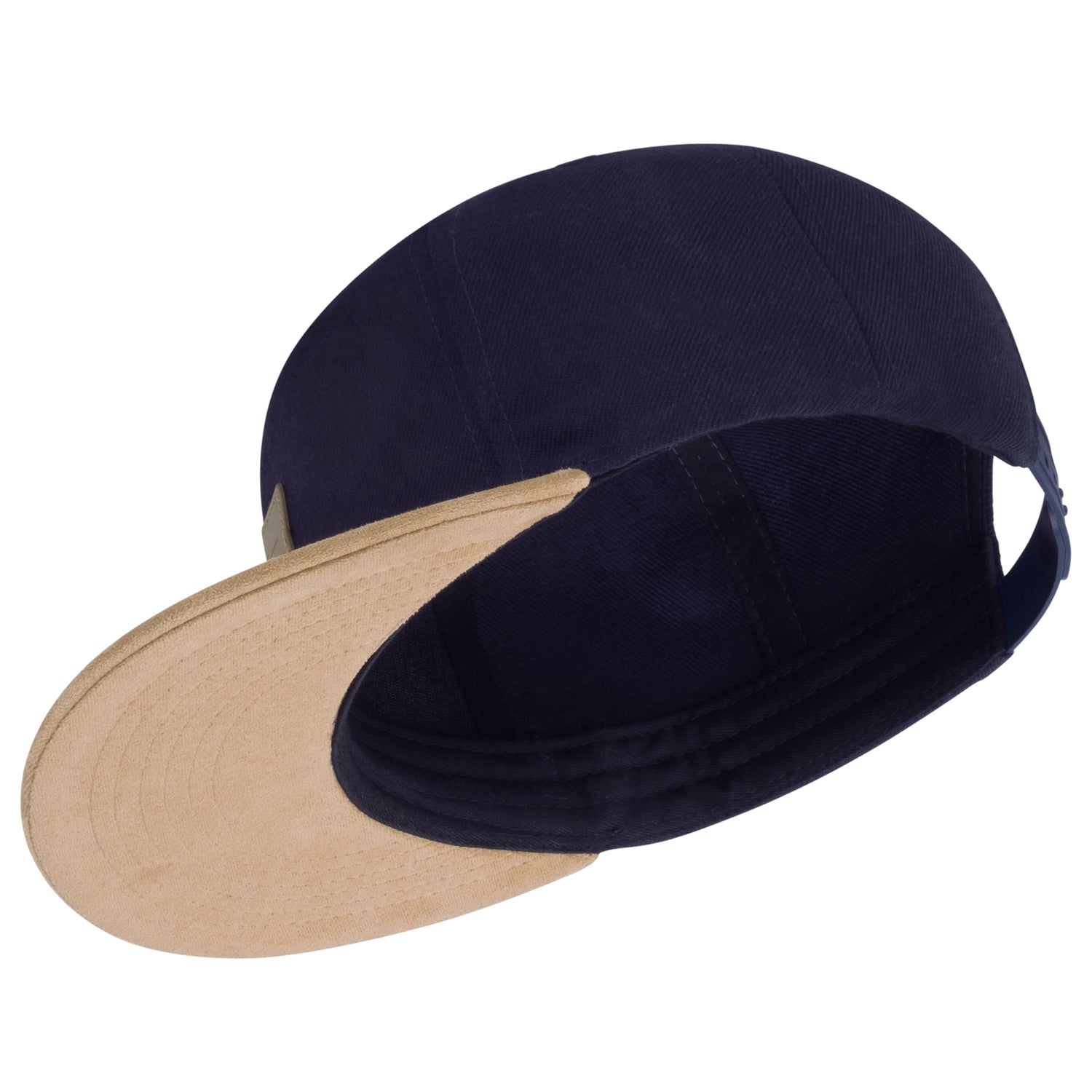 Dunkelblaue Cap 'Dean' mit hellem, gebogenem Schirm aus Stoff