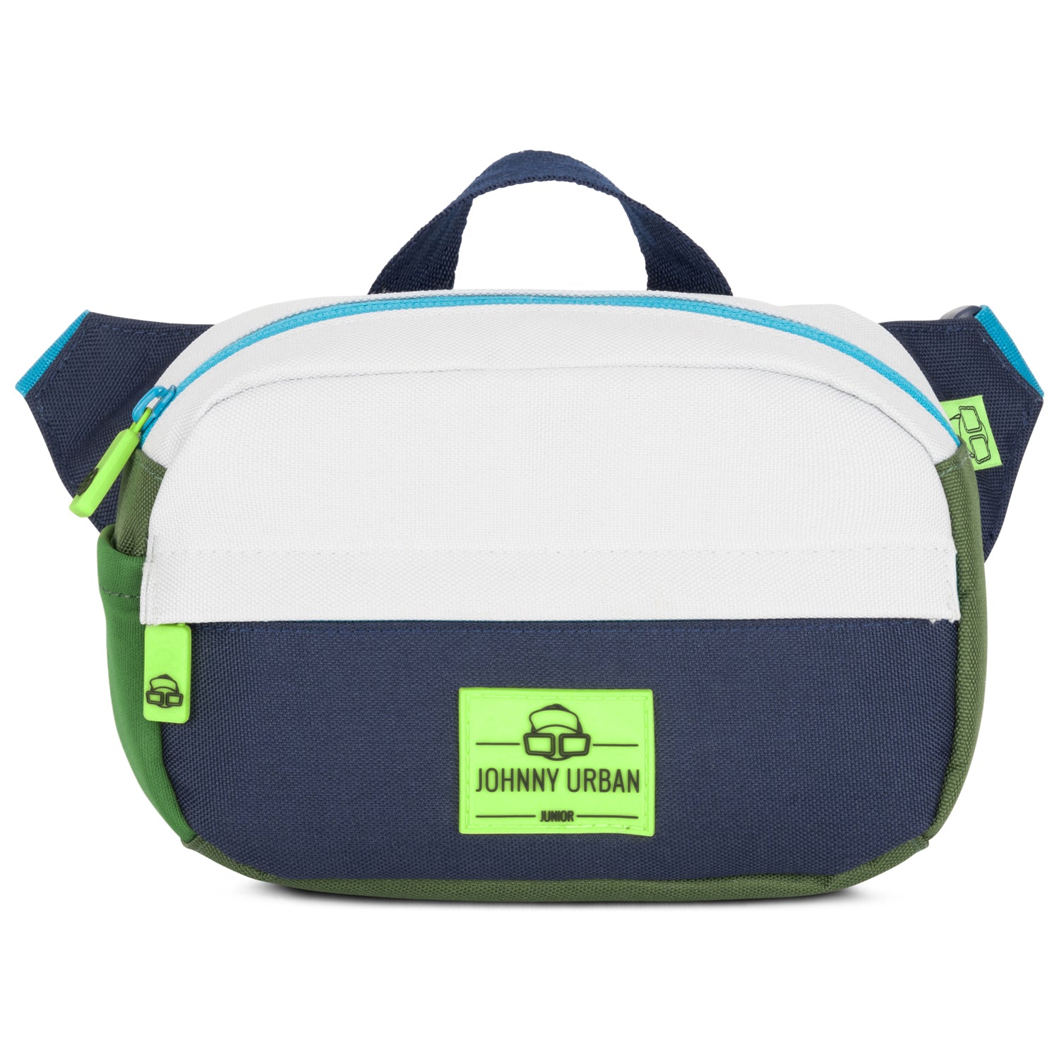 Kinder Bauchtasche 'Felix' von Johnny Urban in Blau, Grün und Weiß mit Neon-Logo