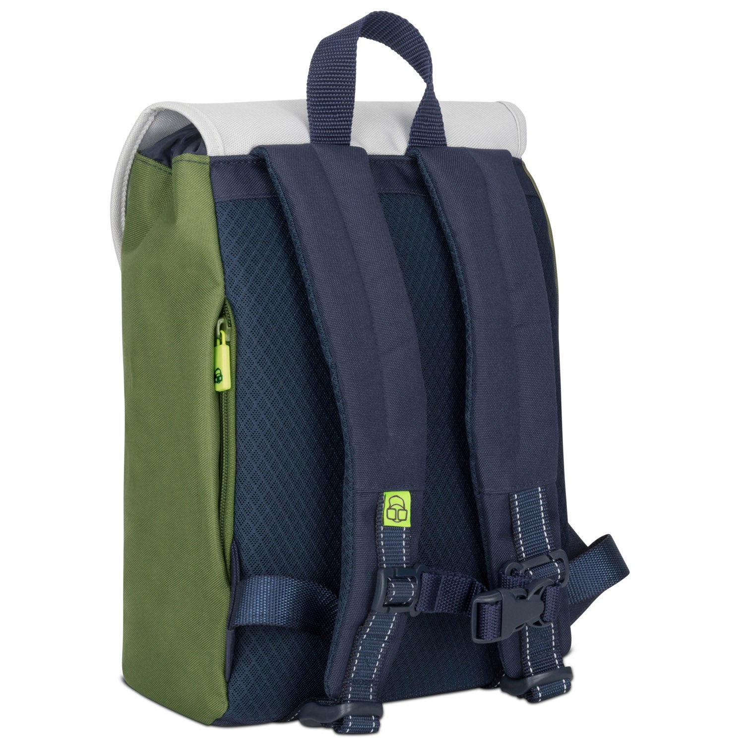 Kinderrucksack 'Liam' mit gepolsterten, verstellbaren Trägern in Blau und Olivgrün