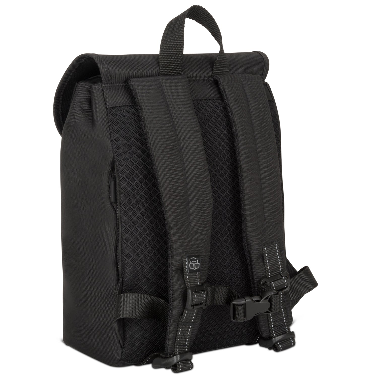 Kinderrucksack 'Liam' in Schwarz mit gepolsterten, verstellbaren Schultergurten und Brustgurt