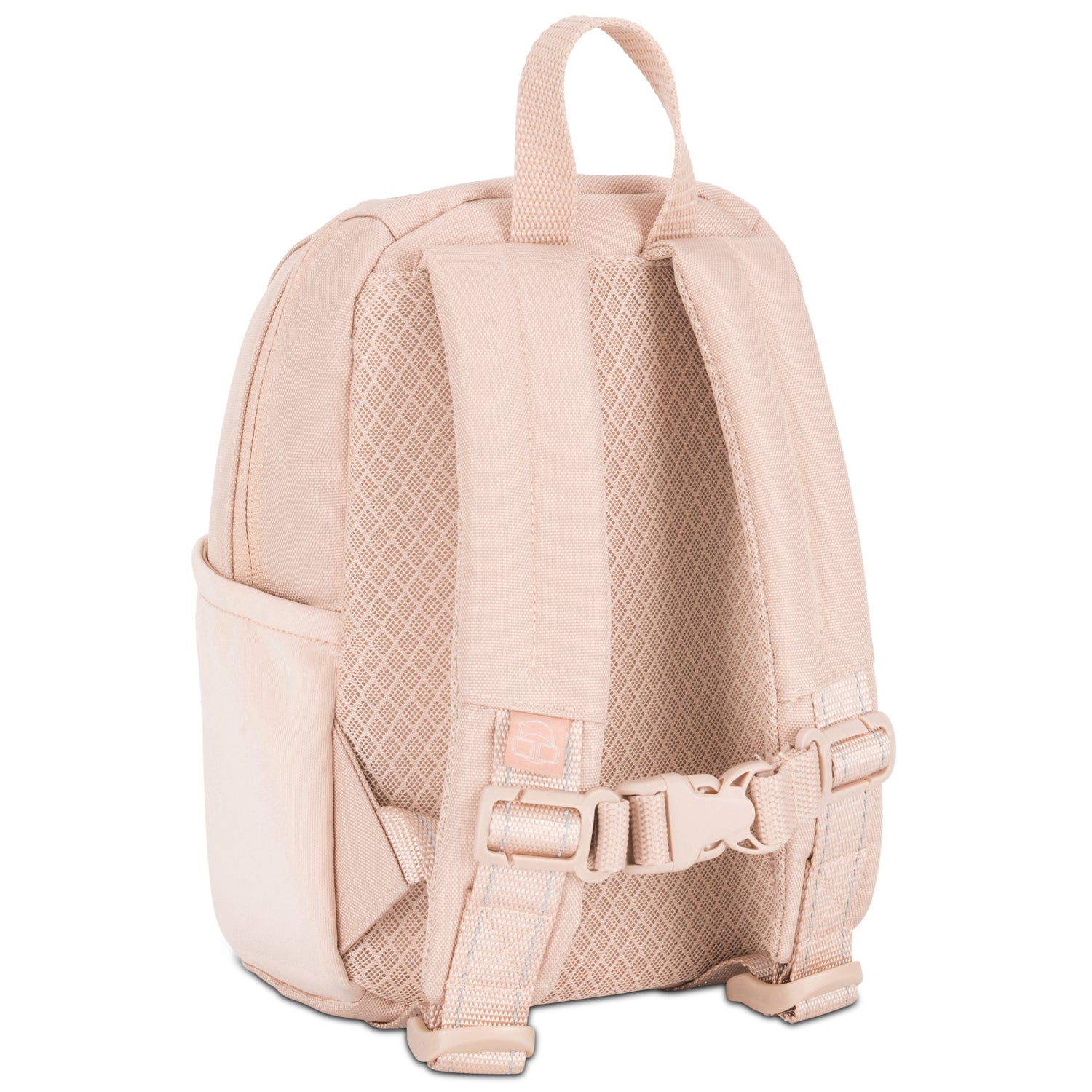 Kinderrucksack ‚Leo‘ in Rosa mit gepolsterten, verstellbaren Schultergurten und Brustgurt