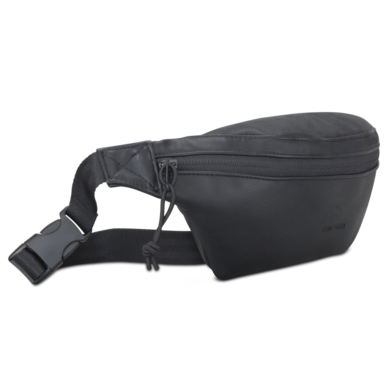 Schwarze Johnny Urban Bauchtasche 'Toni' aus Kunstleder mit Reißverschluss und verstellbarem Gurt