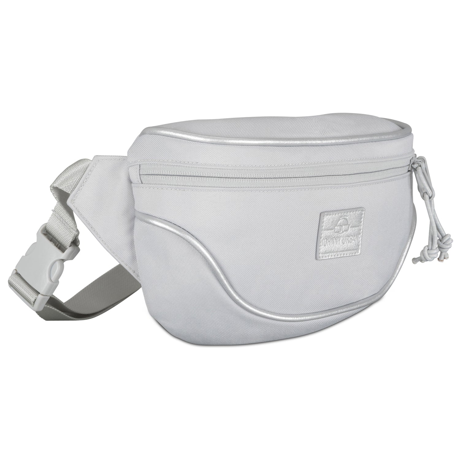 Graue nachhaltige Bauchtasche 'Ben' mit Reißverschluss und verstellbarem Gurt von Johnny Urban