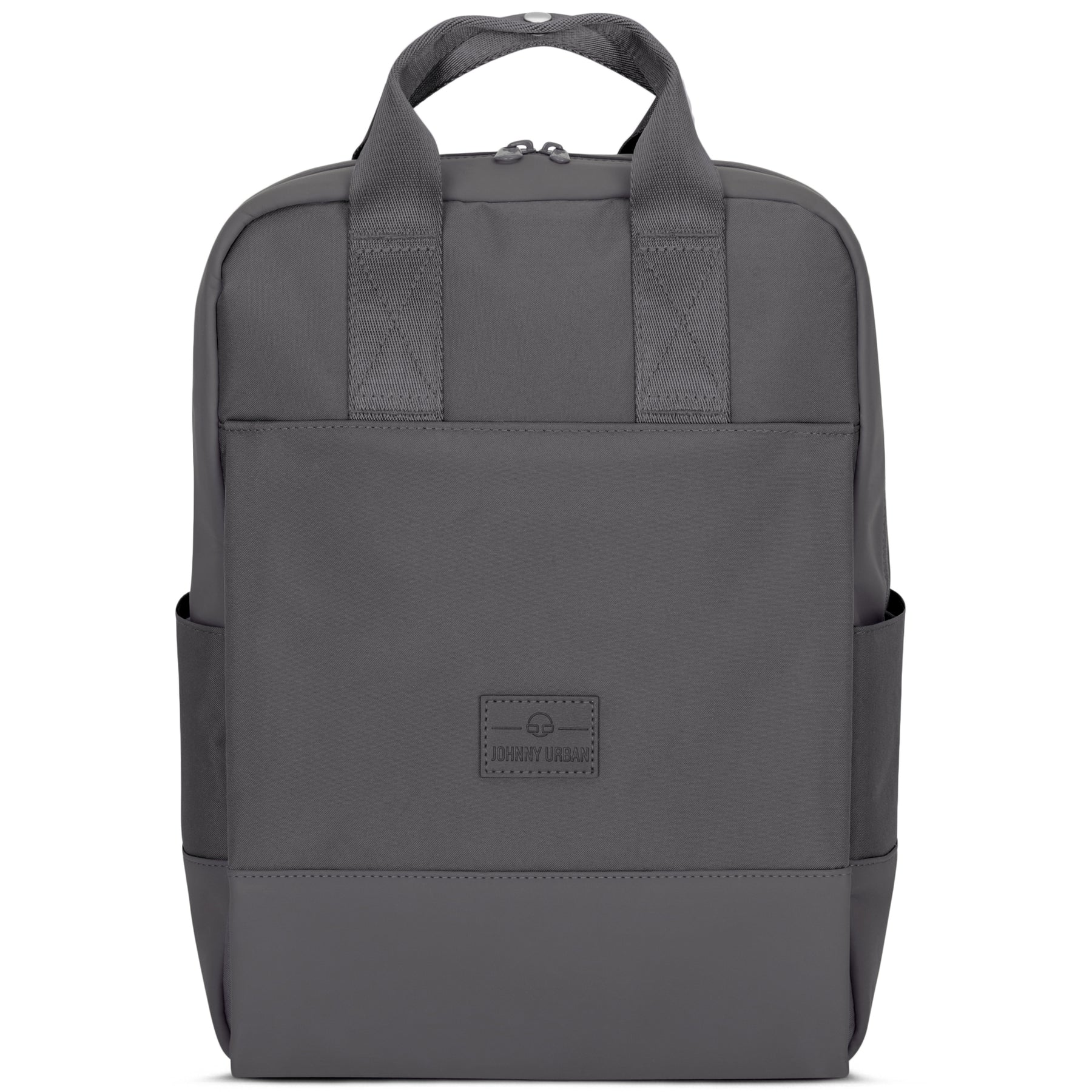 Grauer Johnny Urban Rucksack 'Jona Large' mit schlichten Fronttaschen und Doppelhenkeln