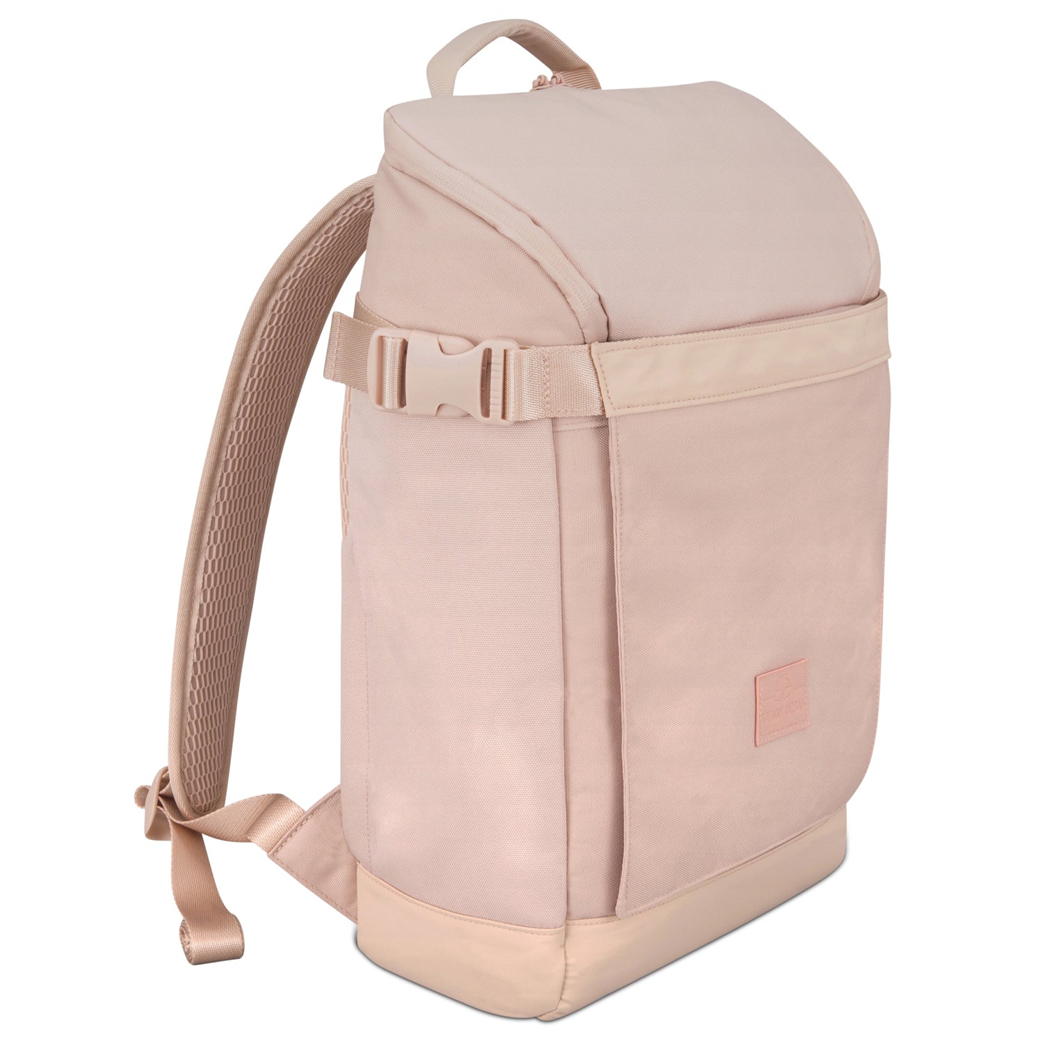 Rosa Rucksack 'Luca' mit gepolsterten Schultergurten und Verschlussriemen