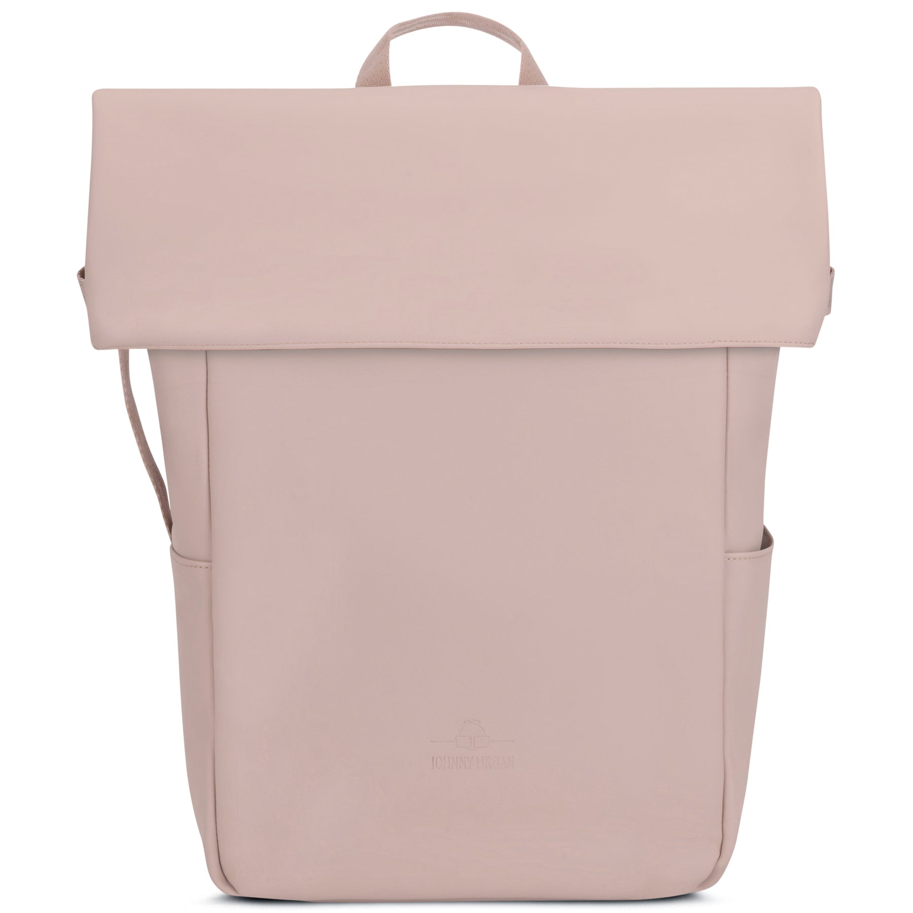 Rolltop Rucksack 'Henry' in rosa mit minimalistischem Design und Tragegriff