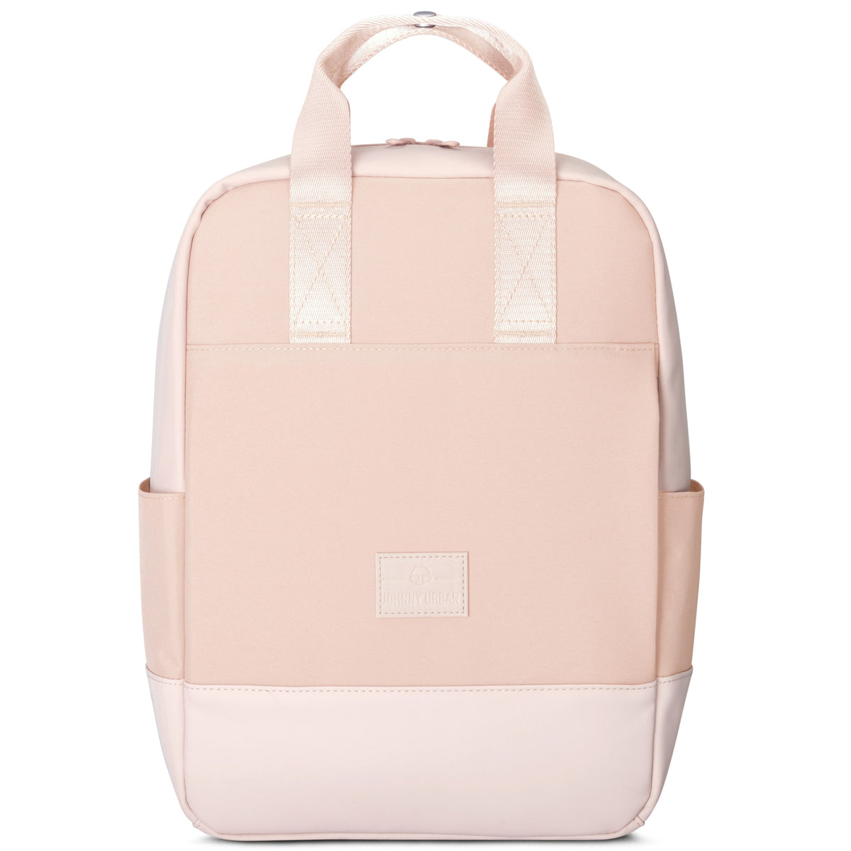 Rucksack Jona Medium von Johnny Urban, rosa, rechteckige Form, zwei Tragegriffe oben, seitliche Taschen