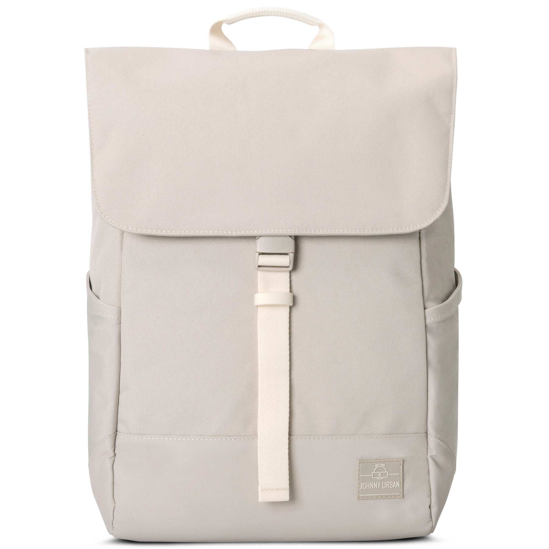 Beiger Tagesrucksack 'Mika' von Johnny Urban mit Klappe und verstellbarem Verschluss