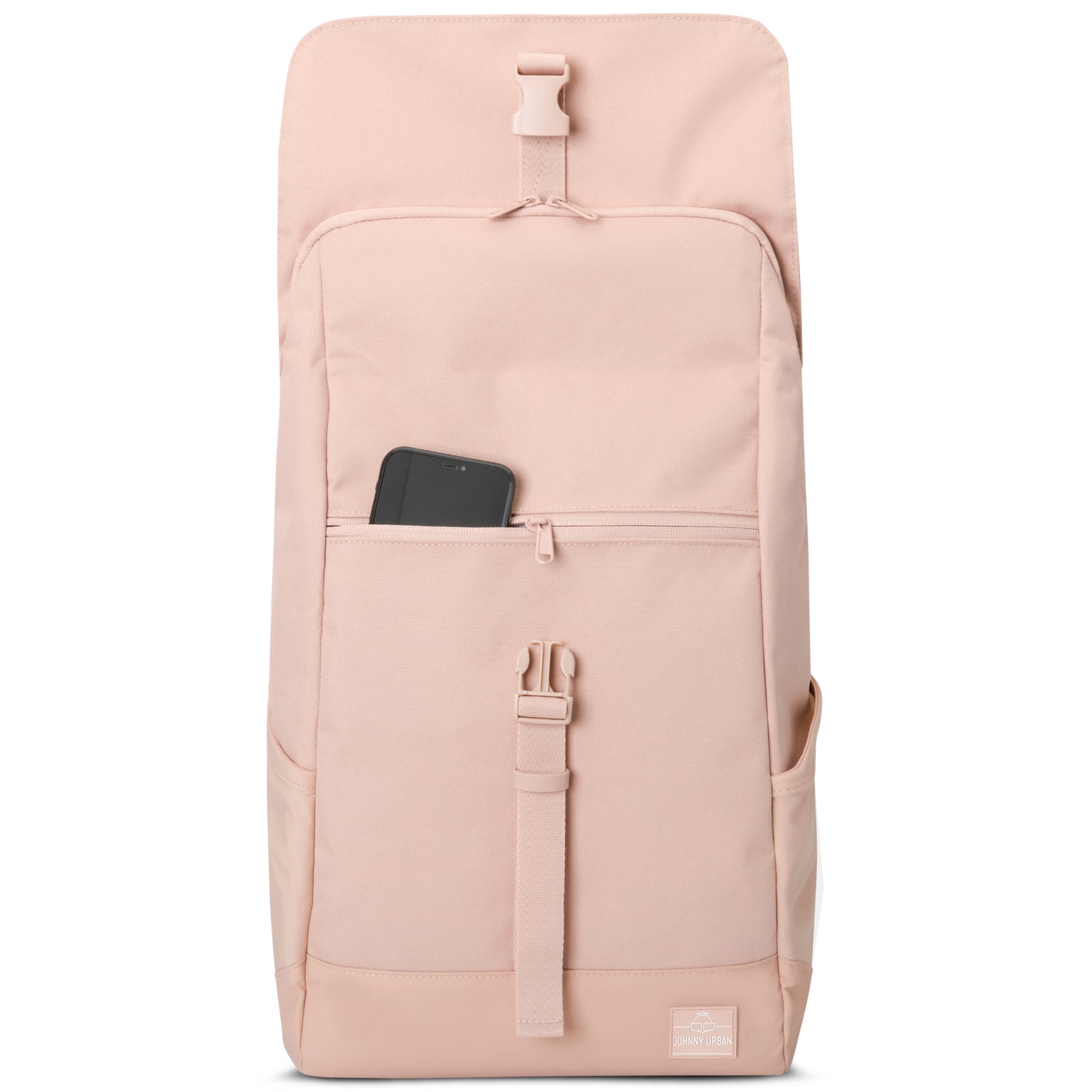 Rucksack 'Mika' in Rosa mit Vorderfach und integriertem Smartphone