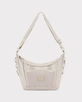 Beige Handtasche 'Liv' von Johnny Urban mit verstellbarem Schultergurt und frontaler Mesh-Tasche