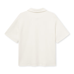 Cremefarbenes Poloshirt Johnny Urban mit kurzem Arm und klassischem Kragen, Rückansicht