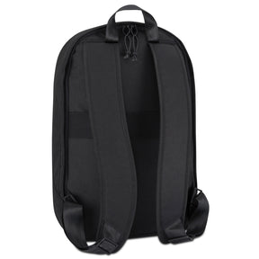 Schwarzer ergonomischer Schulrucksack 'Milo' mit gepolsterten Schulterriemen von hinten