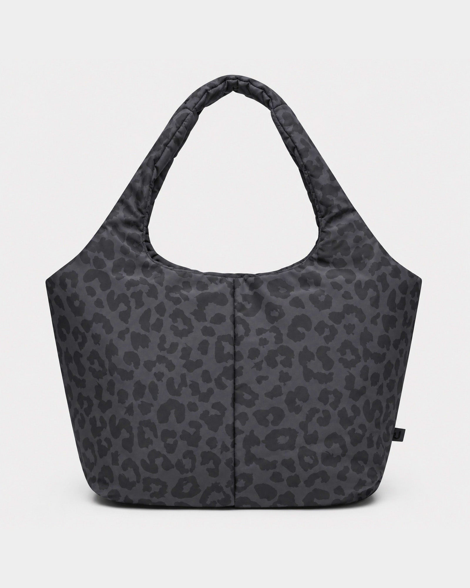 "Cleo" shopper bag, grey leopard print