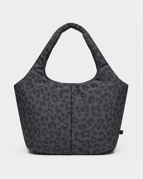 "Cleo" shopper bag, grey leopard print