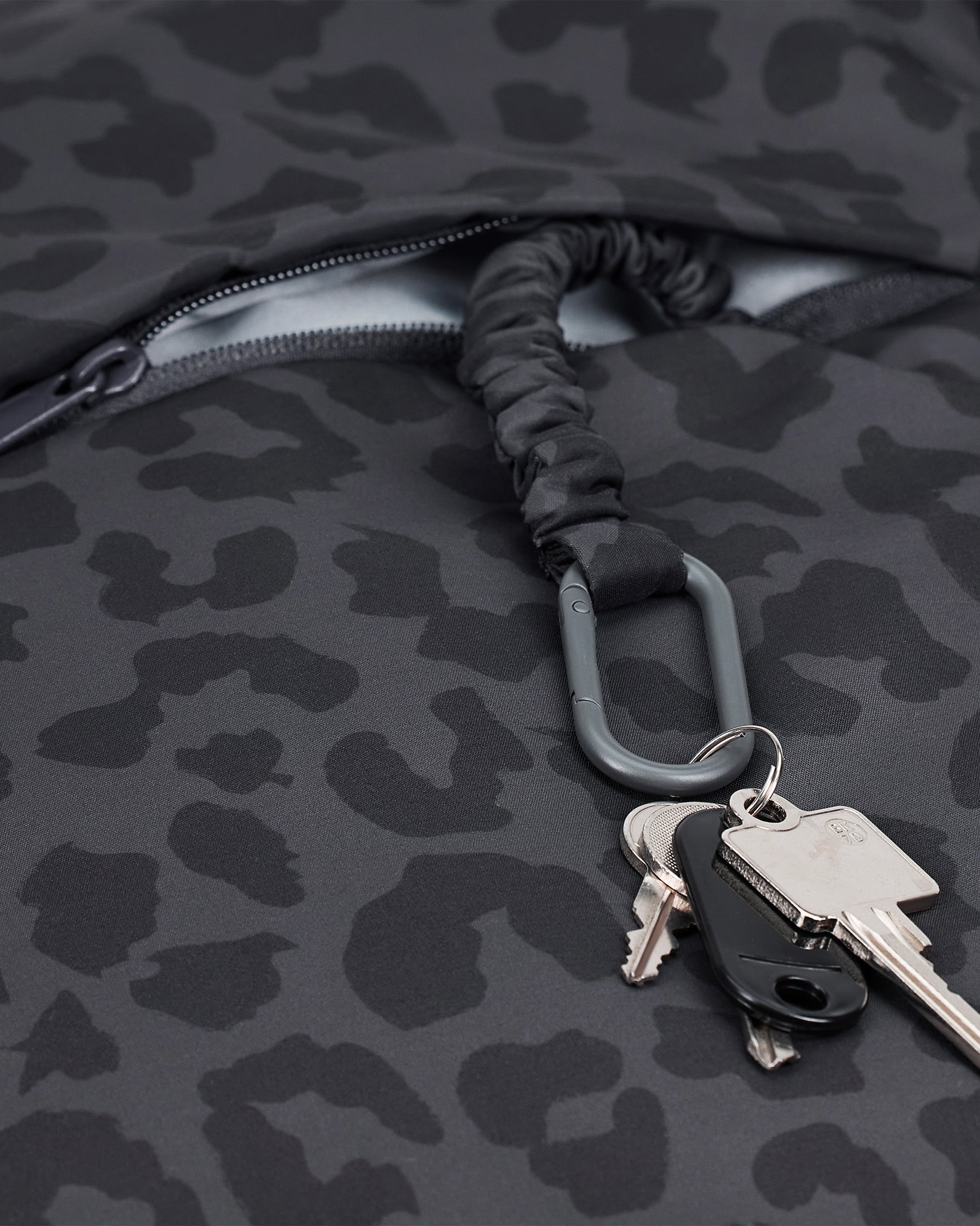 "Cleo" shopper bag, grey leopard print