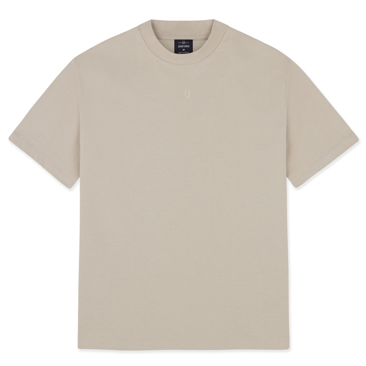 Sandfarbenes Oversize-T-Shirt 'Sammy Butterfly' von Johnny Urban mit rundem Ausschnitt
