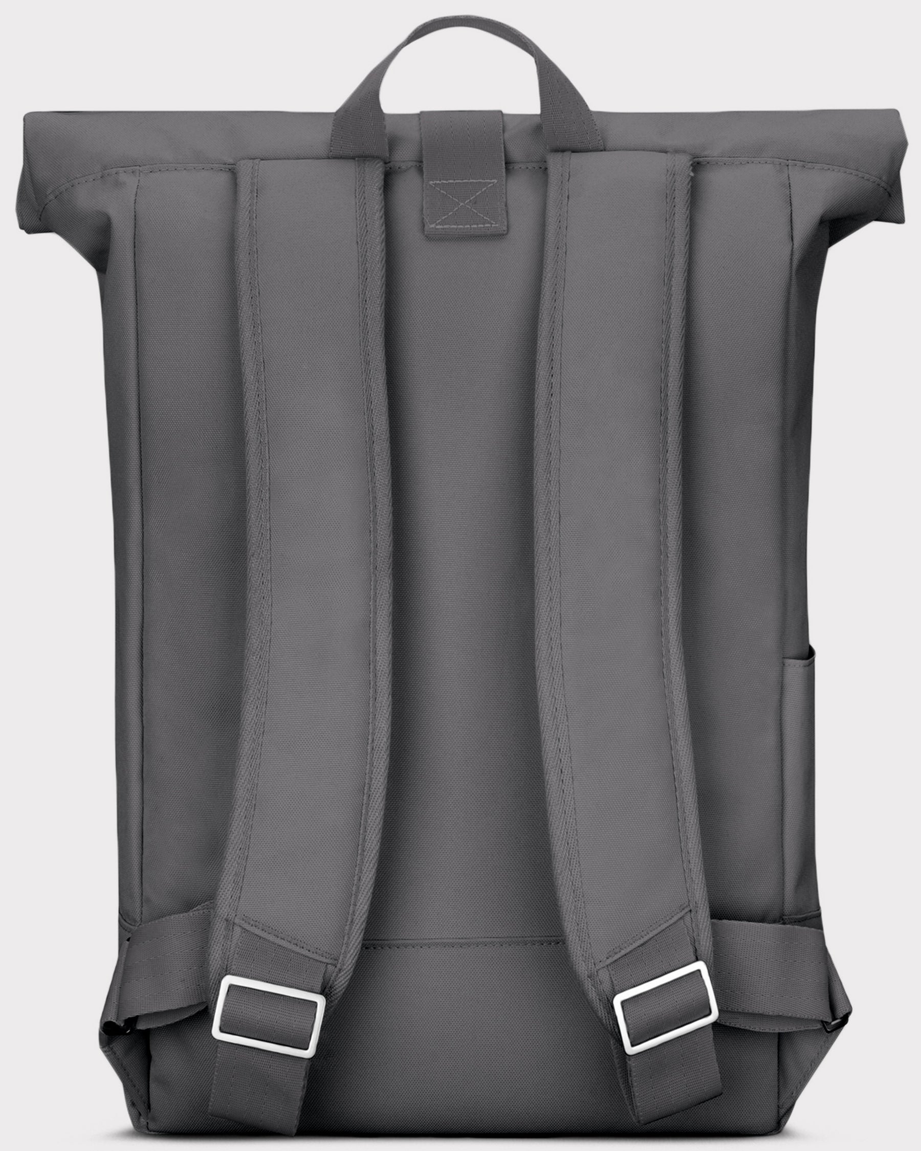 Dunkelgrauer Rolltop Rucksack 'Robin Large' mit gepolsterten Schultergurten