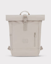 Beiger Rolltop-Rucksack 'Robin Small' von Johnny Urban mit Frontreißverschluss und Klickverschluss