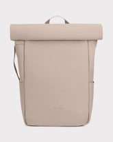Beiger Rolltop Rucksack 'Henry' mit Tragegriff, schlichtes Design