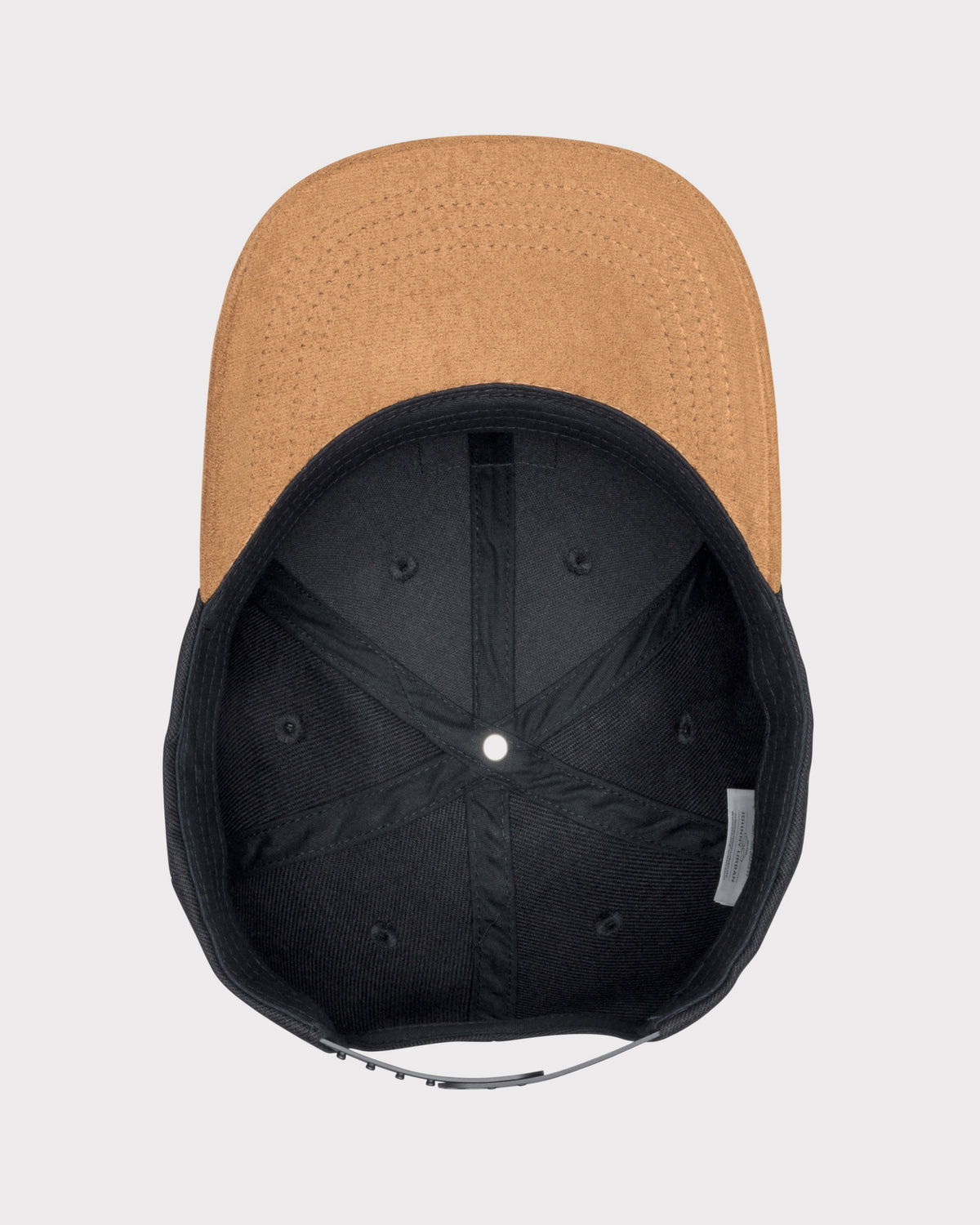Curved Cap 'Dean' mit schwarzer Innenkonstruktion und braunem Schirm